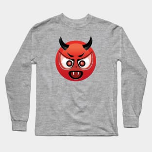 Devil Emoji Long Sleeve T-Shirt